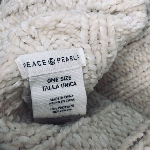 Peace & Pearls | cowl neck scarf OS - Picture 4 of 4